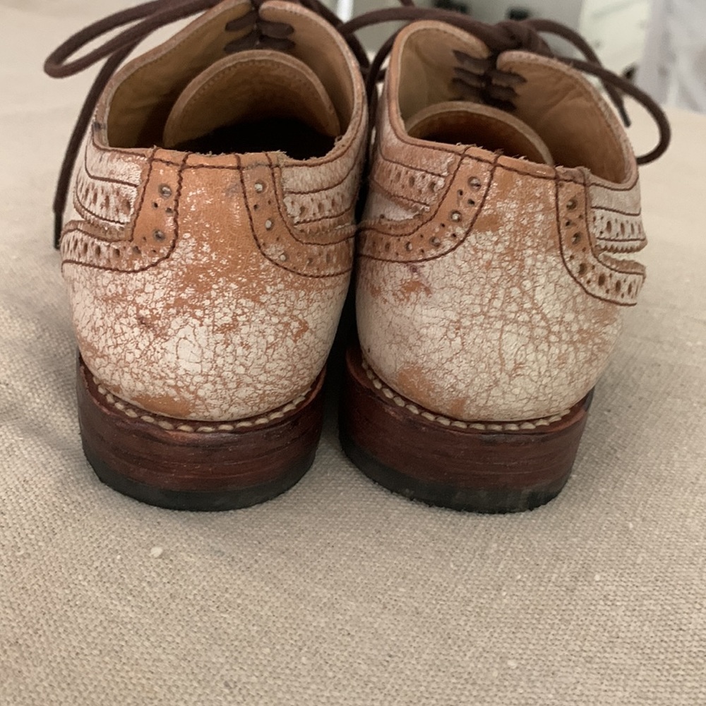 Bed Stu Brand Cream Distressed Oxfords Size 8 - Cobbler Series - VGUC - Picture 5 of 9